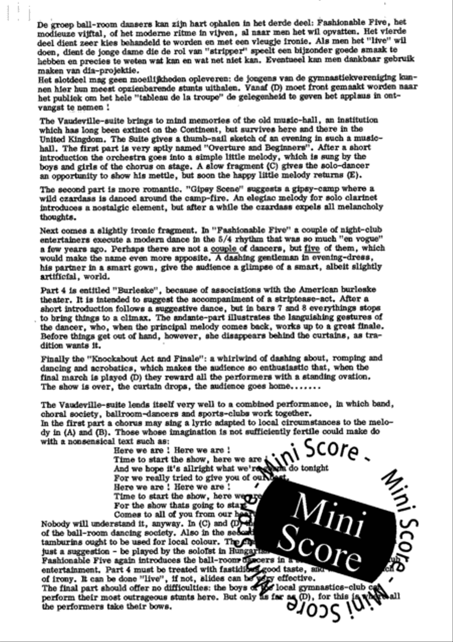 Vaudeville Suite Vaudeville Suite Concert Band scores gallery preview page 7
