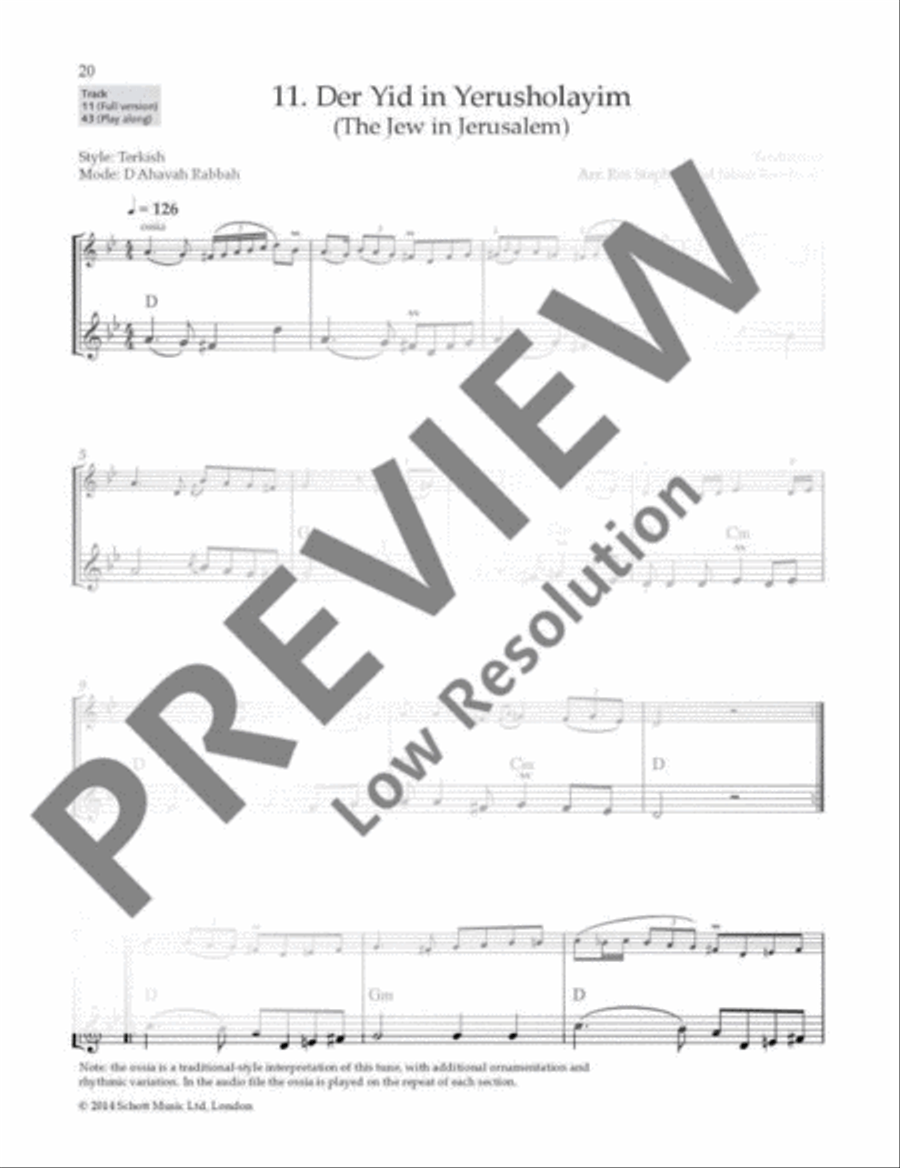 Klezmer Fiddle Tunes Violin Solo scores gallery preview page 21