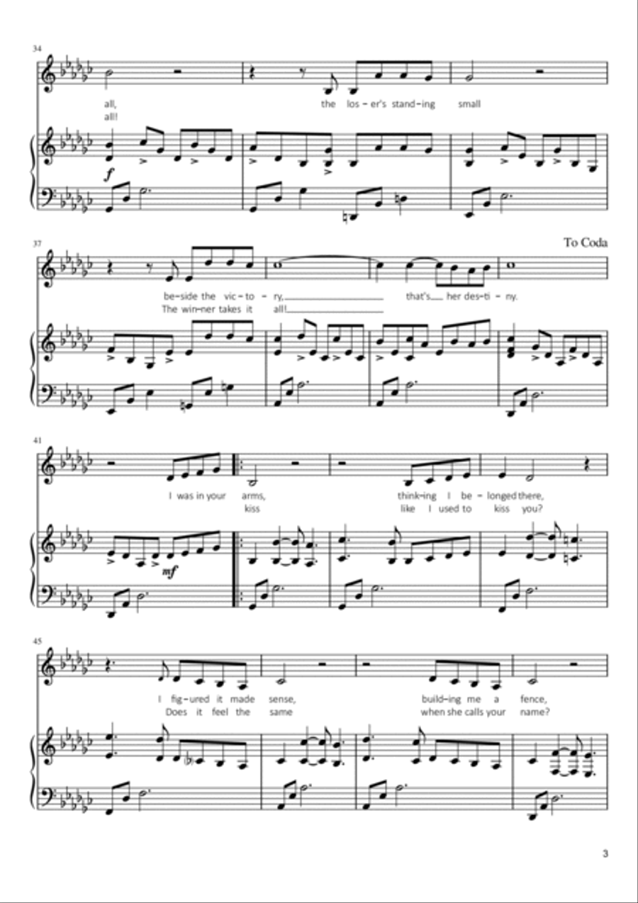 The Winner Takes It All Voice scores gallery preview page 3