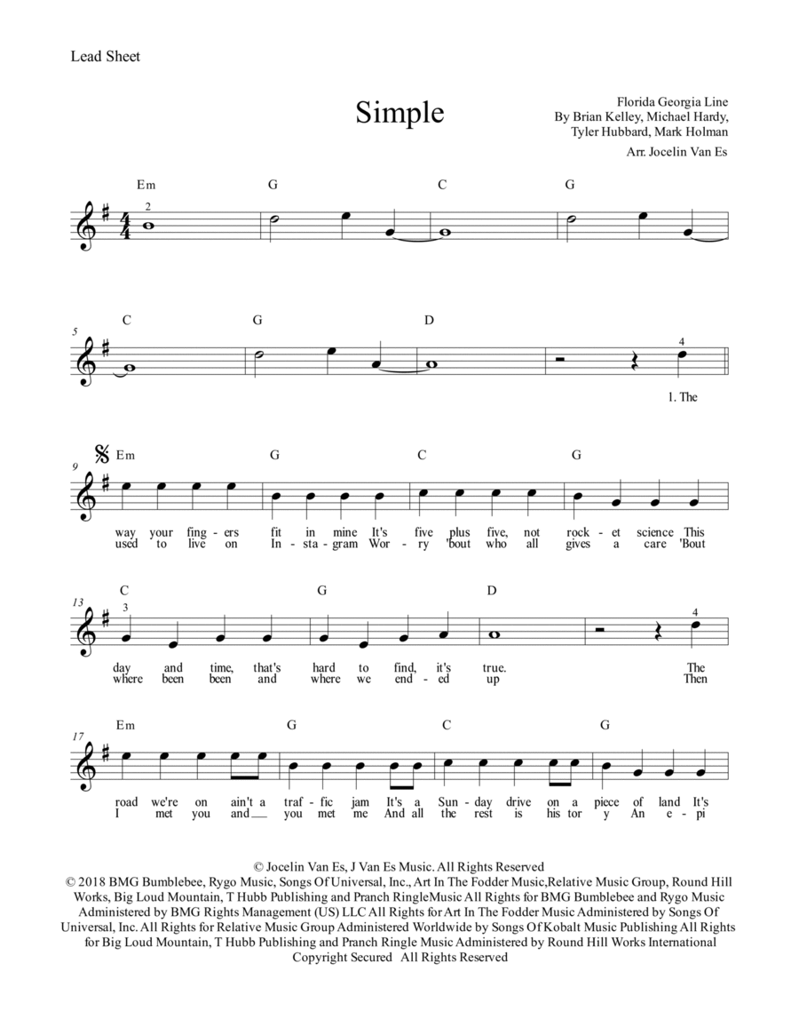 Simple florida georgia line piano on sale