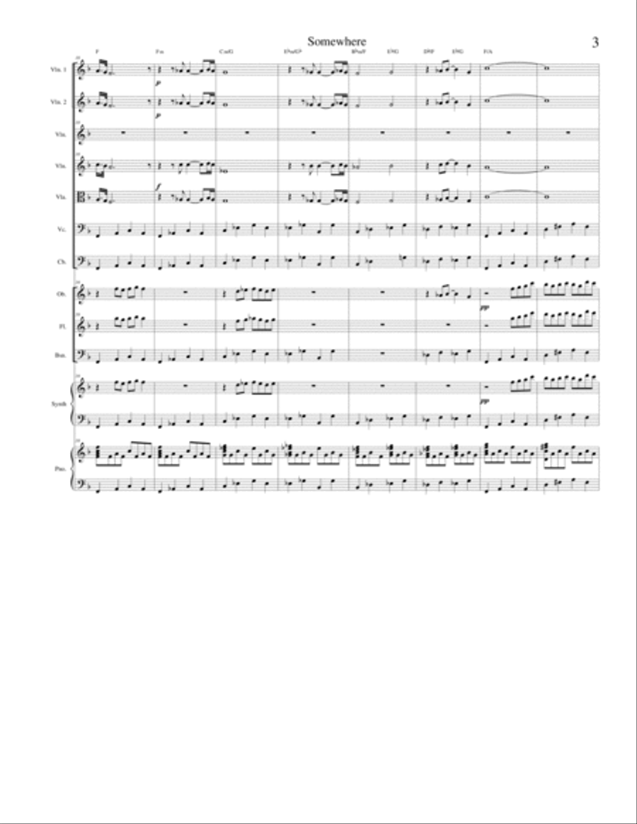 Somewhere [ Orchestra ] Concert Band scores gallery preview page 3