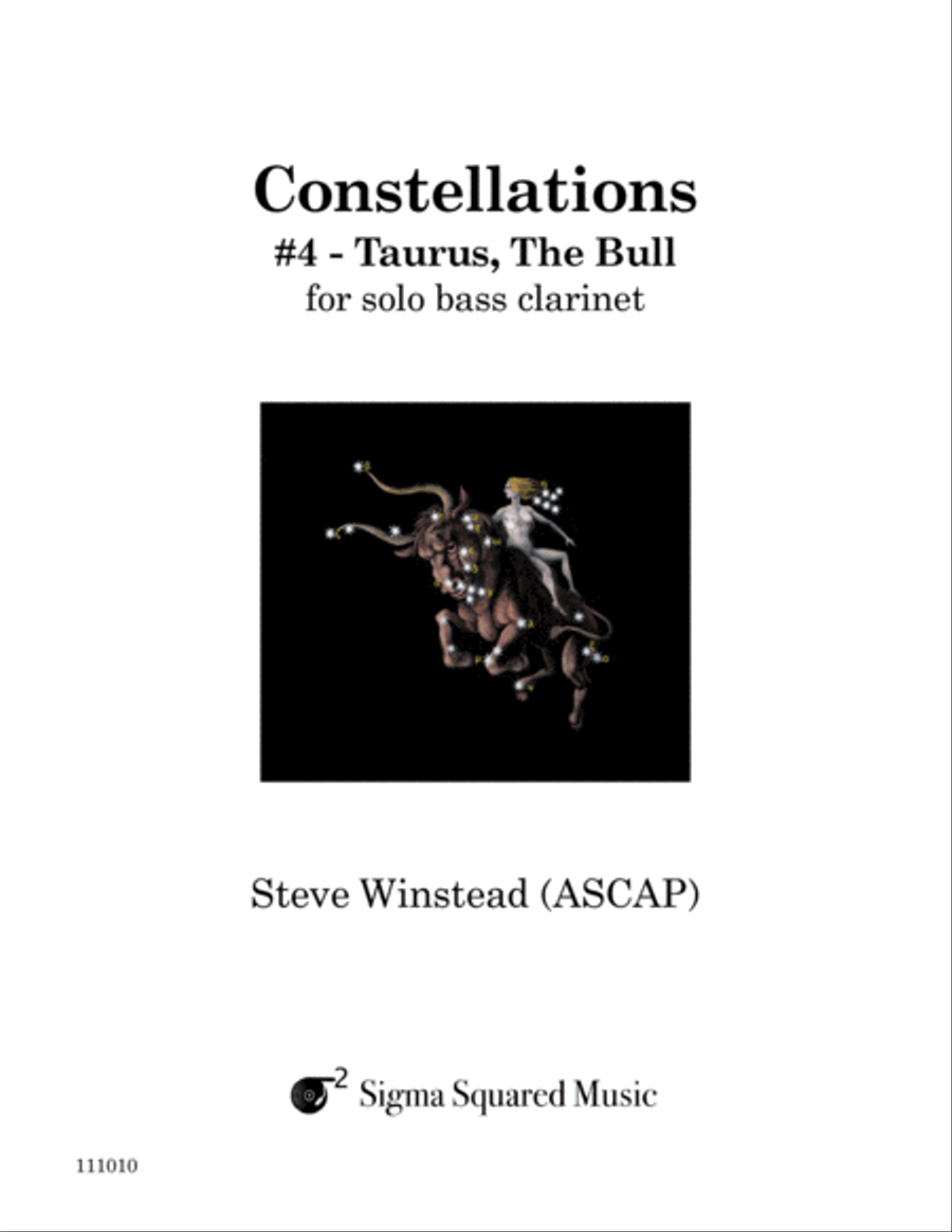 Constellations: #4 - Taurus, The Bull Bass Clarinet scores gallery preview page 1