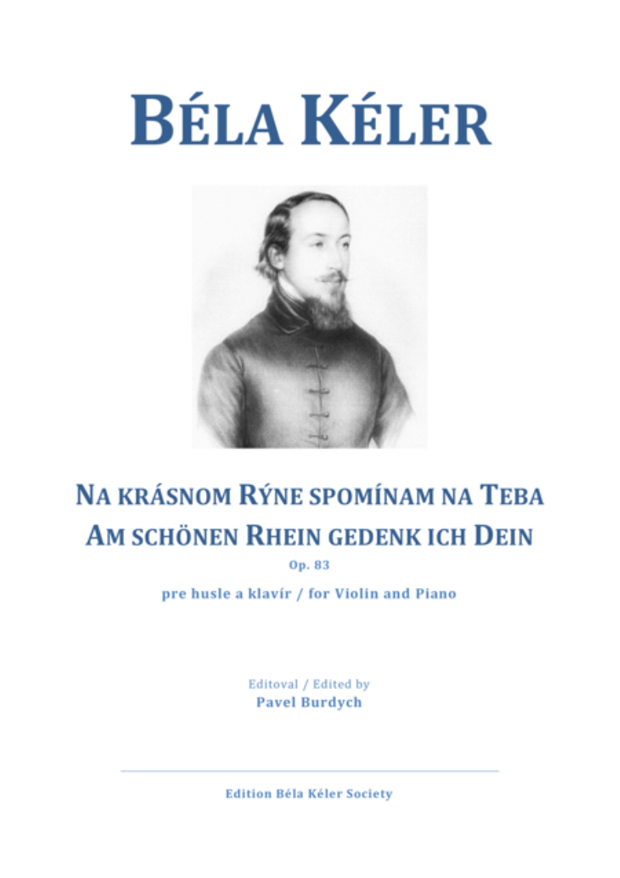 Am schönen Rhein gedenk ich dein, Waltz for Violin and Piano, Op. 83 Violin Solo scores gallery preview page 1