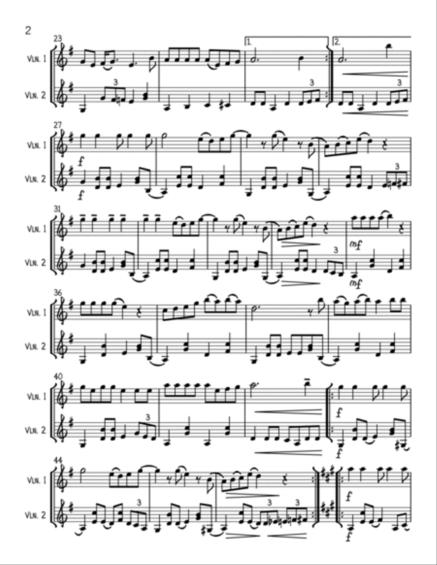 Always Look On The Bright Side Of Life String Duet scores gallery preview page 2
