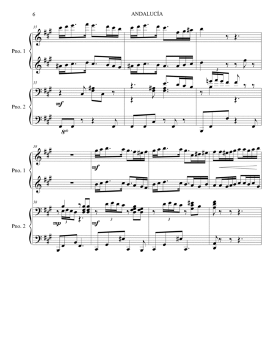 Andalucía Piano scores gallery preview page 6