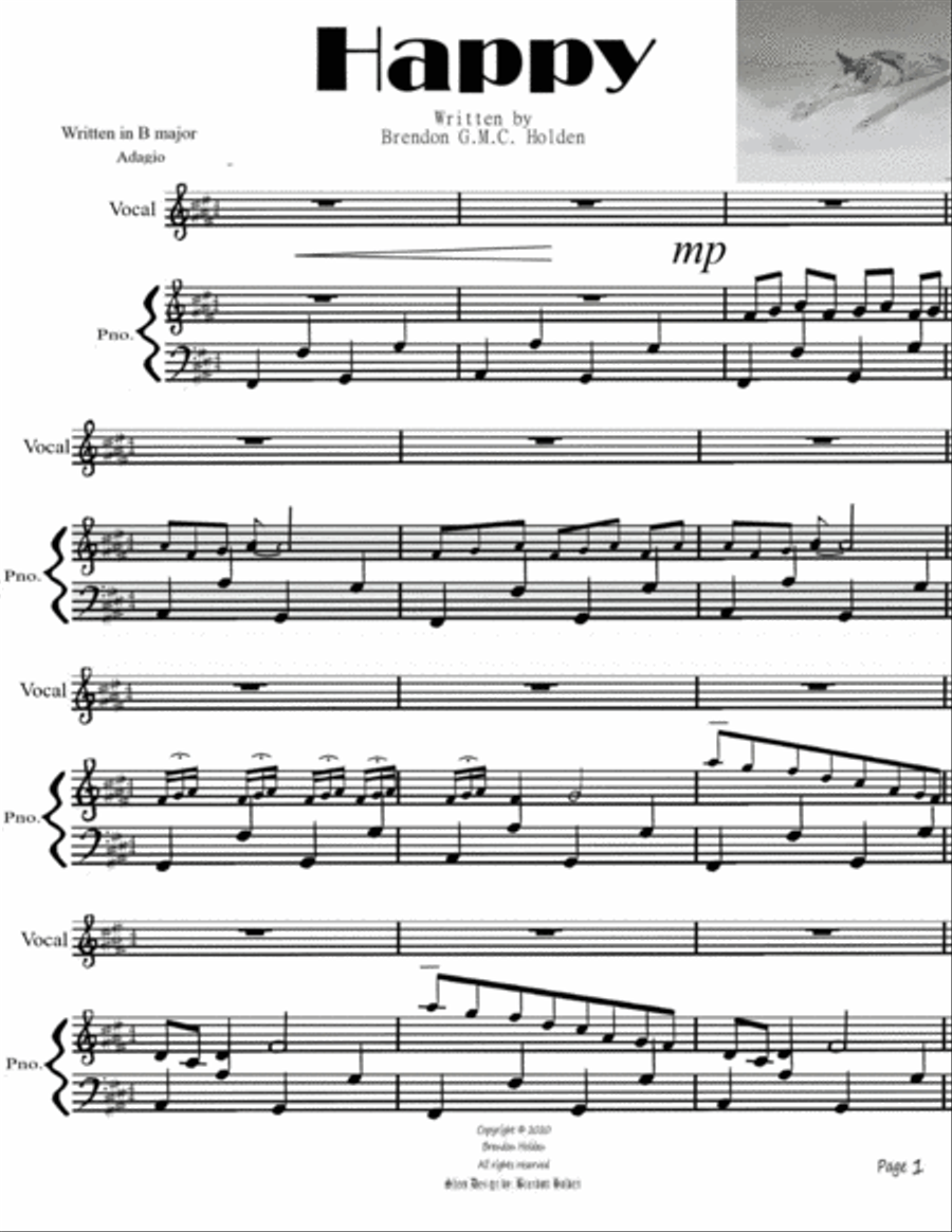 Happy (BTNS) Piano Solo scores gallery preview page 3
