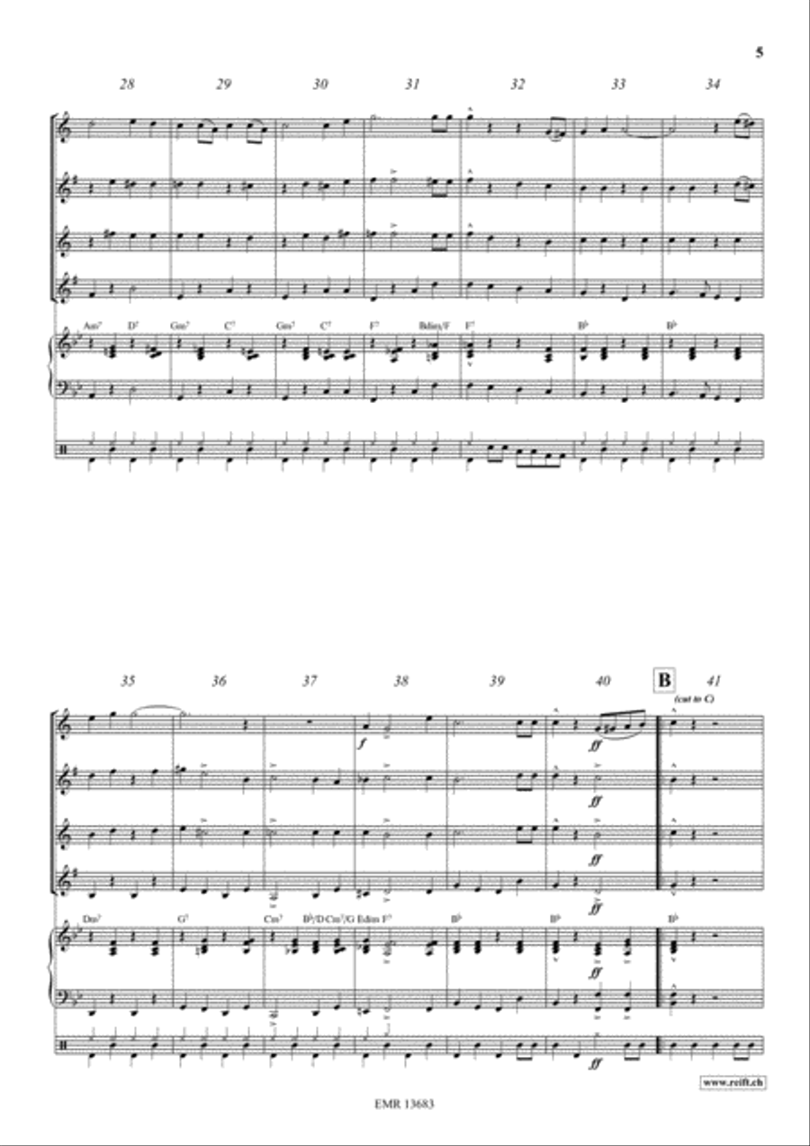 Strike Up The Band Saxophone Quartet scores gallery preview page 5