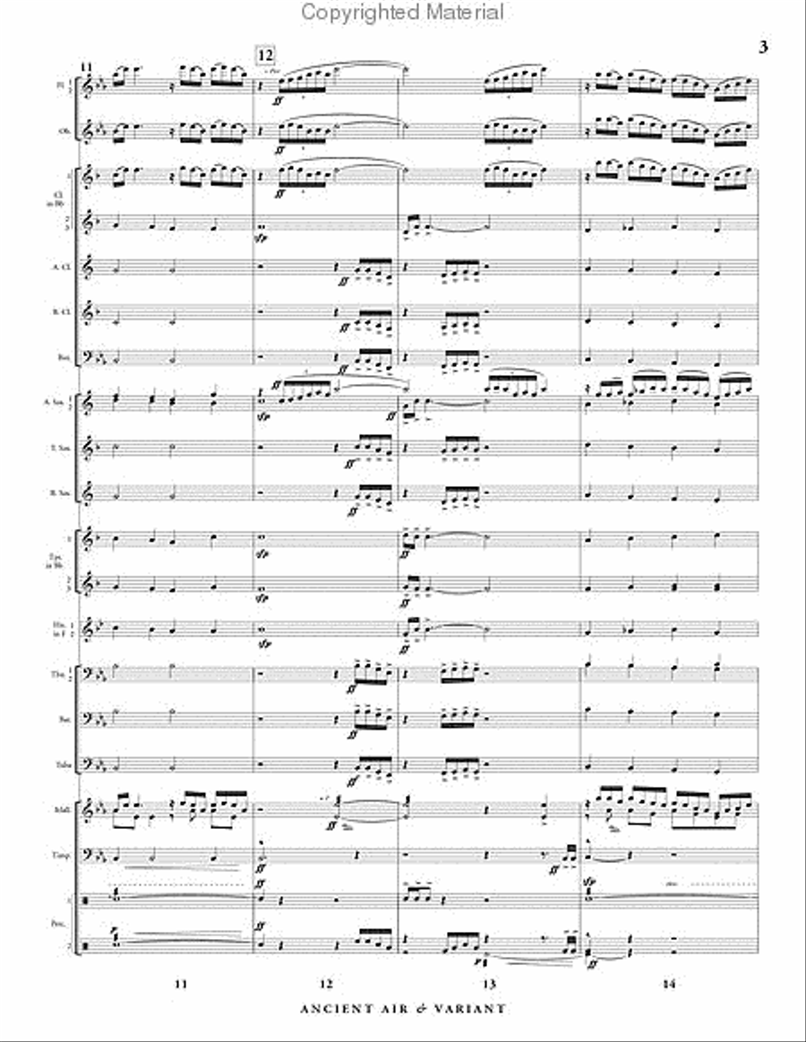 Ancient Air & Variant Ancient Air & Variant Concert Band scores gallery preview page 4