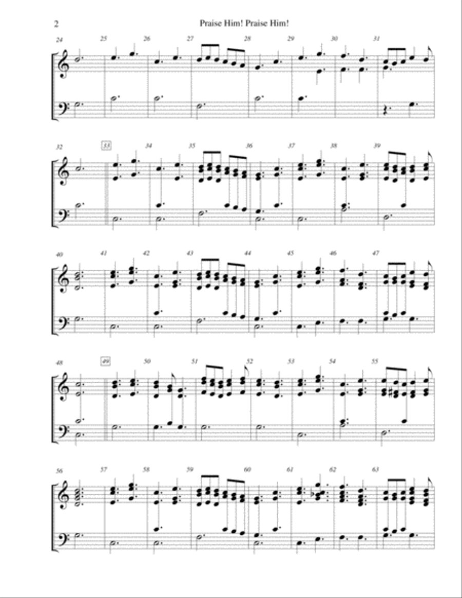 Praise Him! Praise Him! - for 3-octave handbell choir 3-Octaves scores gallery preview page 2