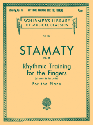 Book cover for Rhythmic Training for the Fingers, Op. 36