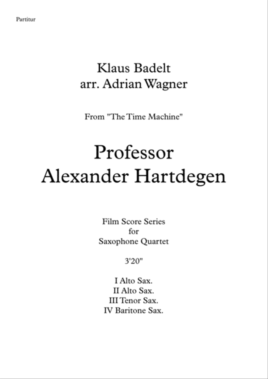 The Time Machine Saxophone Quartet scores gallery preview page 2