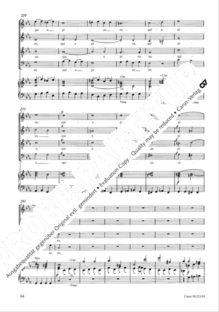 Requiem in C minor 4-Part scores gallery preview page 71