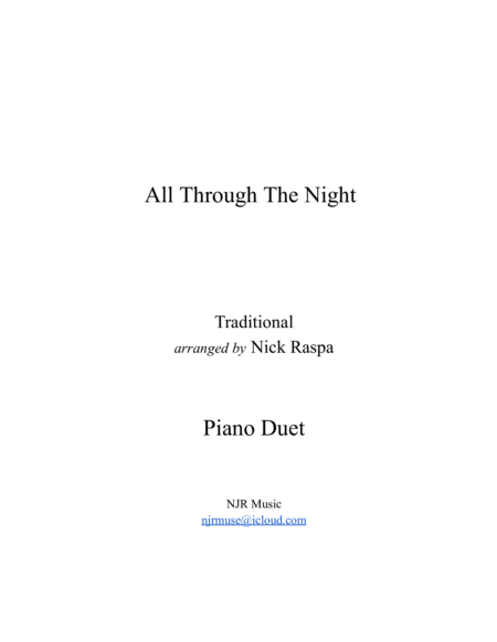 All Through The Night (piano duet) Complete set image number null