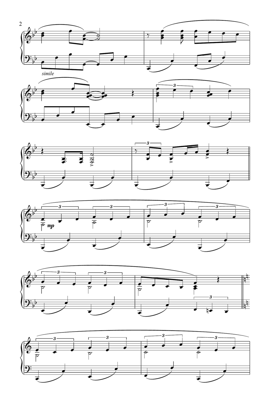 Gummi Bears Theme Piano Solo scores gallery preview page 2