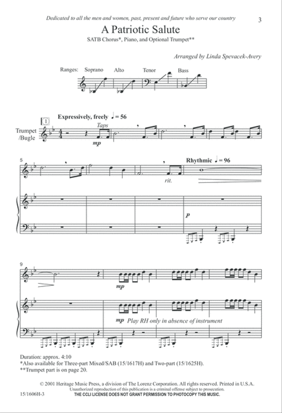 A Patriotic Salute A Patriotic Salute 4-Part scores gallery preview page 3