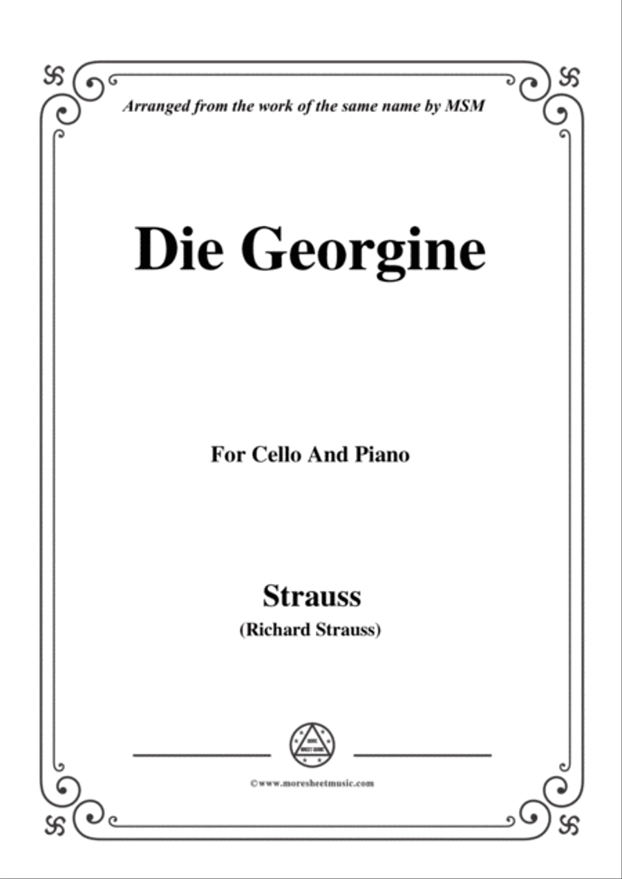 Richard Strauss-Die Georgine, for Cello and Piano