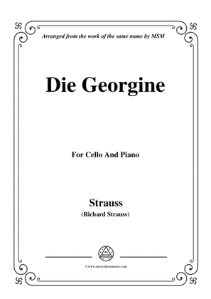 Richard Strauss-Die Georgine, for Cello and Piano