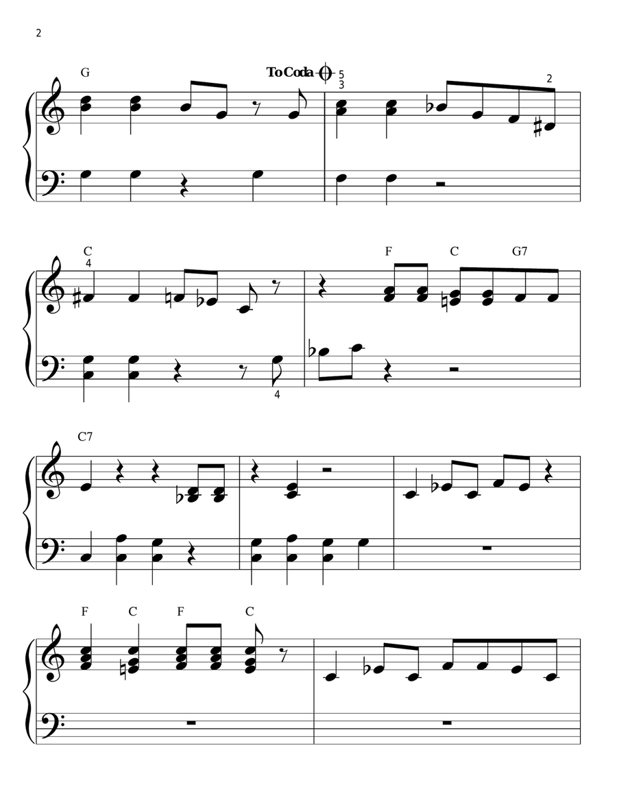 Baby Elephant Walk Baby Elephant Walk Easy Piano scores gallery preview page 2