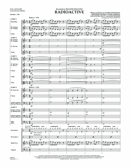 Radioactive - Conductor Score (Full Score)