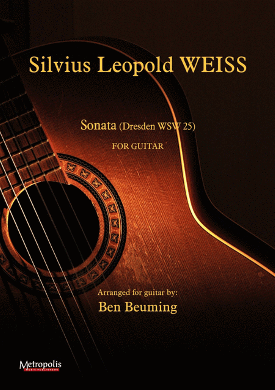Sonata XXIX (Dresden nr.25) for Solo Guitar Classical Guitar scores gallery preview page 1