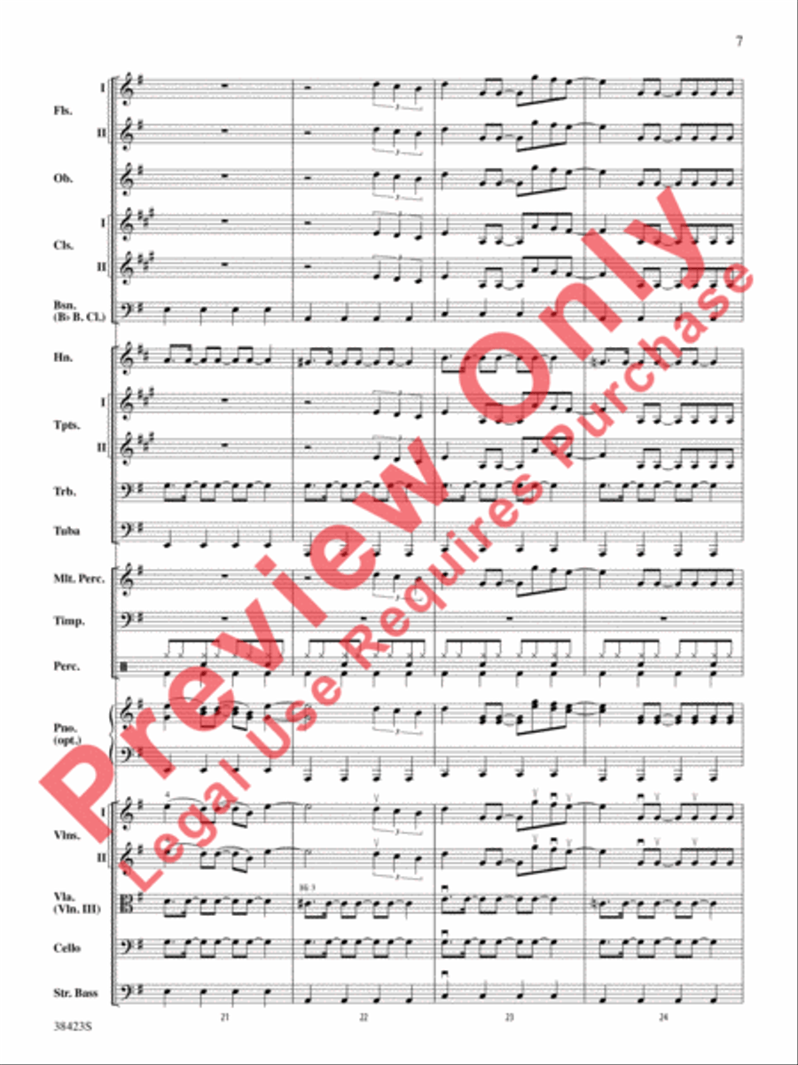 Edge of Glory Full Orchestra scores gallery preview page 8