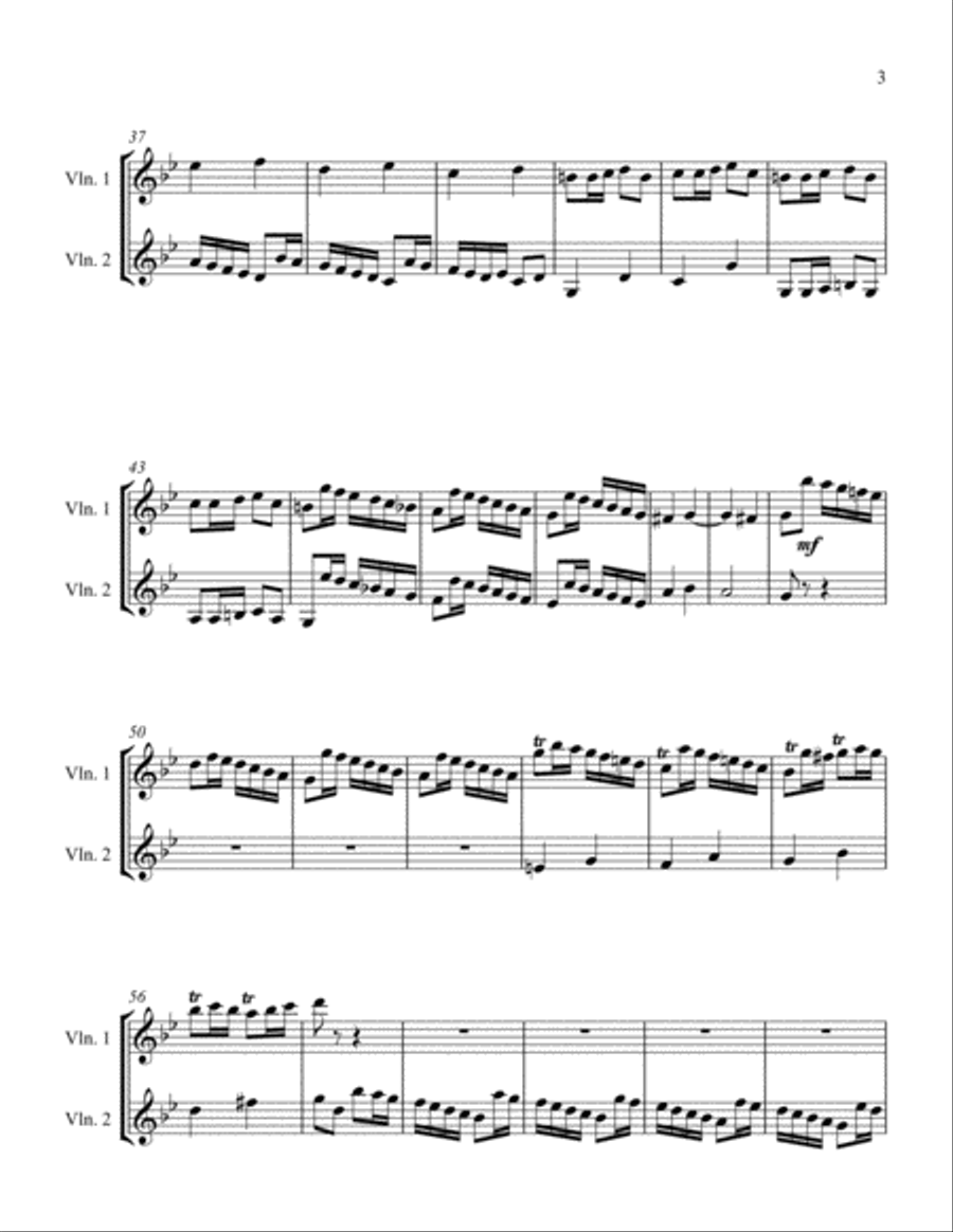 Concerto in G minor for Two Violins String Duet scores gallery preview page 3