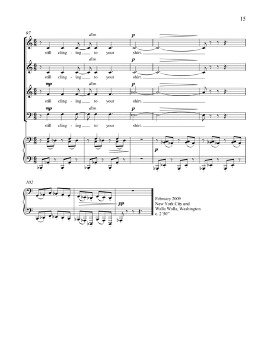 My Papa's Waltz 4-Part scores gallery preview page 17