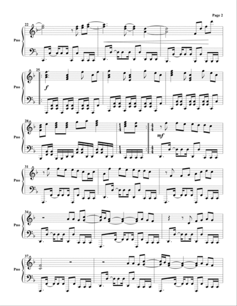 Always Piano Solo scores gallery preview page 2