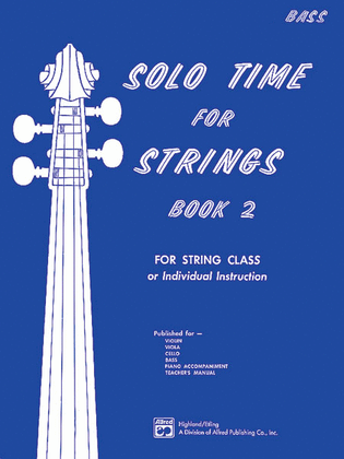 Book cover for Solo Time for Strings, Book 2