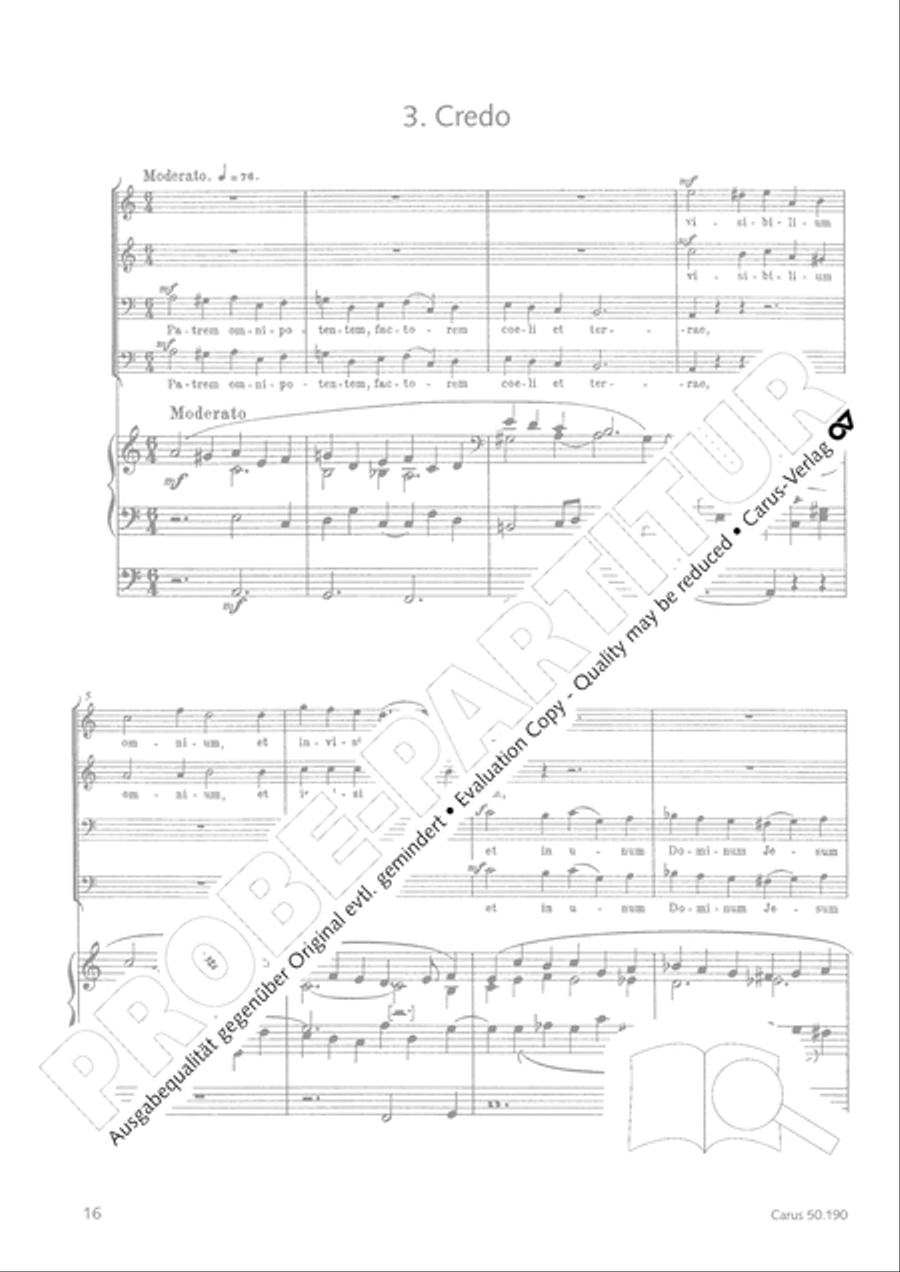 Mass in F major TTBB scores gallery preview page 16