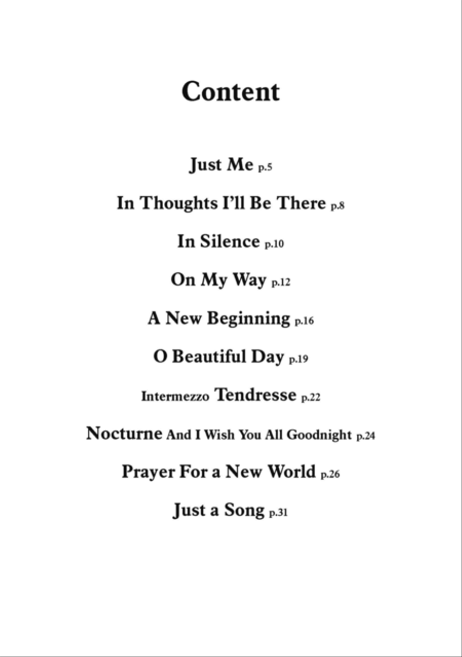 O Beautiful Day (Album) for Piano Solo Piano Solo scores gallery preview page 2