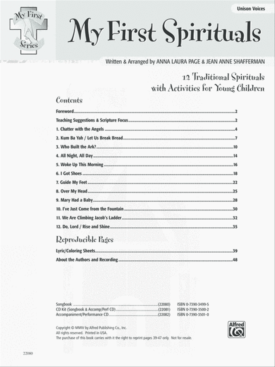 My First Spirituals Choir scores gallery preview page 2