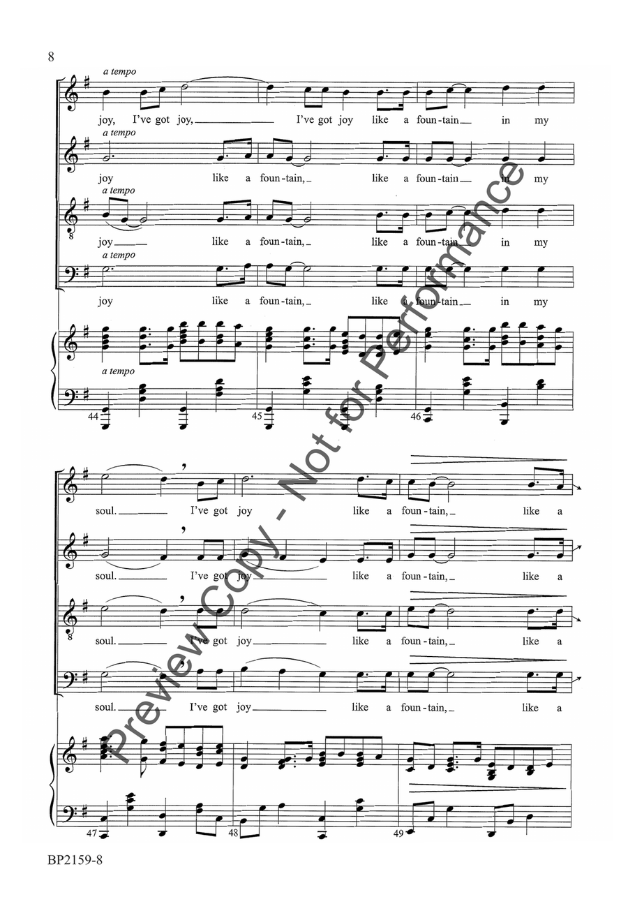 Like a River In My Soul - SATB 4-Part scores gallery preview page 9