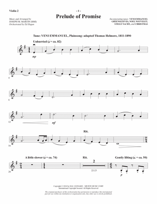 The Star Arising (A Cantata For Christmas) - Violin 2