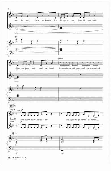 Blank Space (arr. Mac Huff)