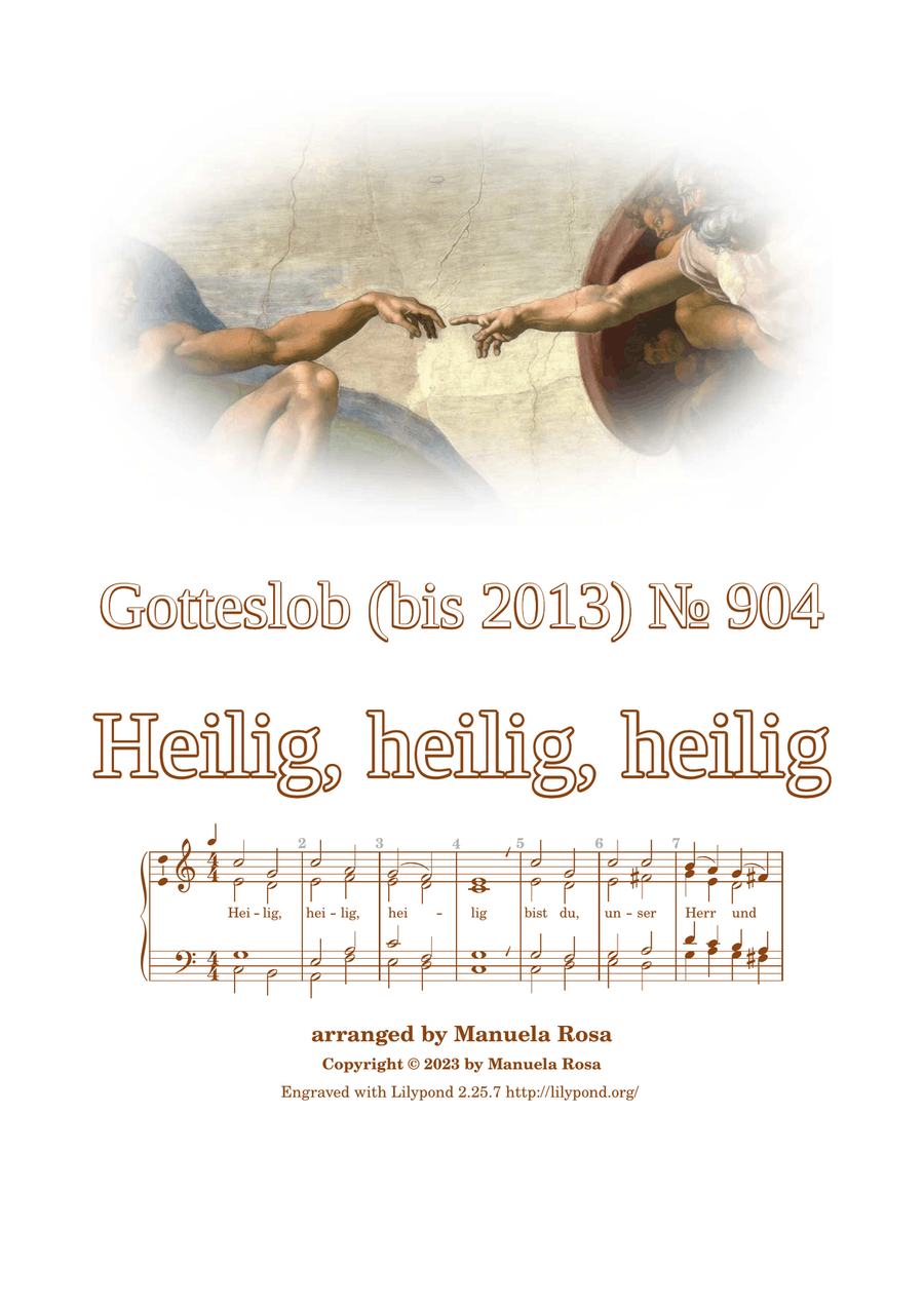 Heilig, heilig, heilig (Gotteslob bis 2013 Nr. 904) Piano Method scores gallery preview page 1