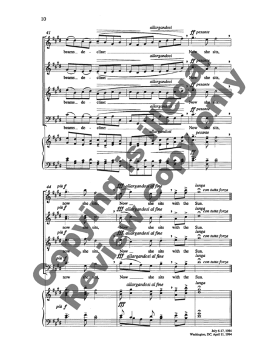 Two Hymns to the Virgin: 2. Who Is She Ascends So High? 4-Part scores gallery preview page 17