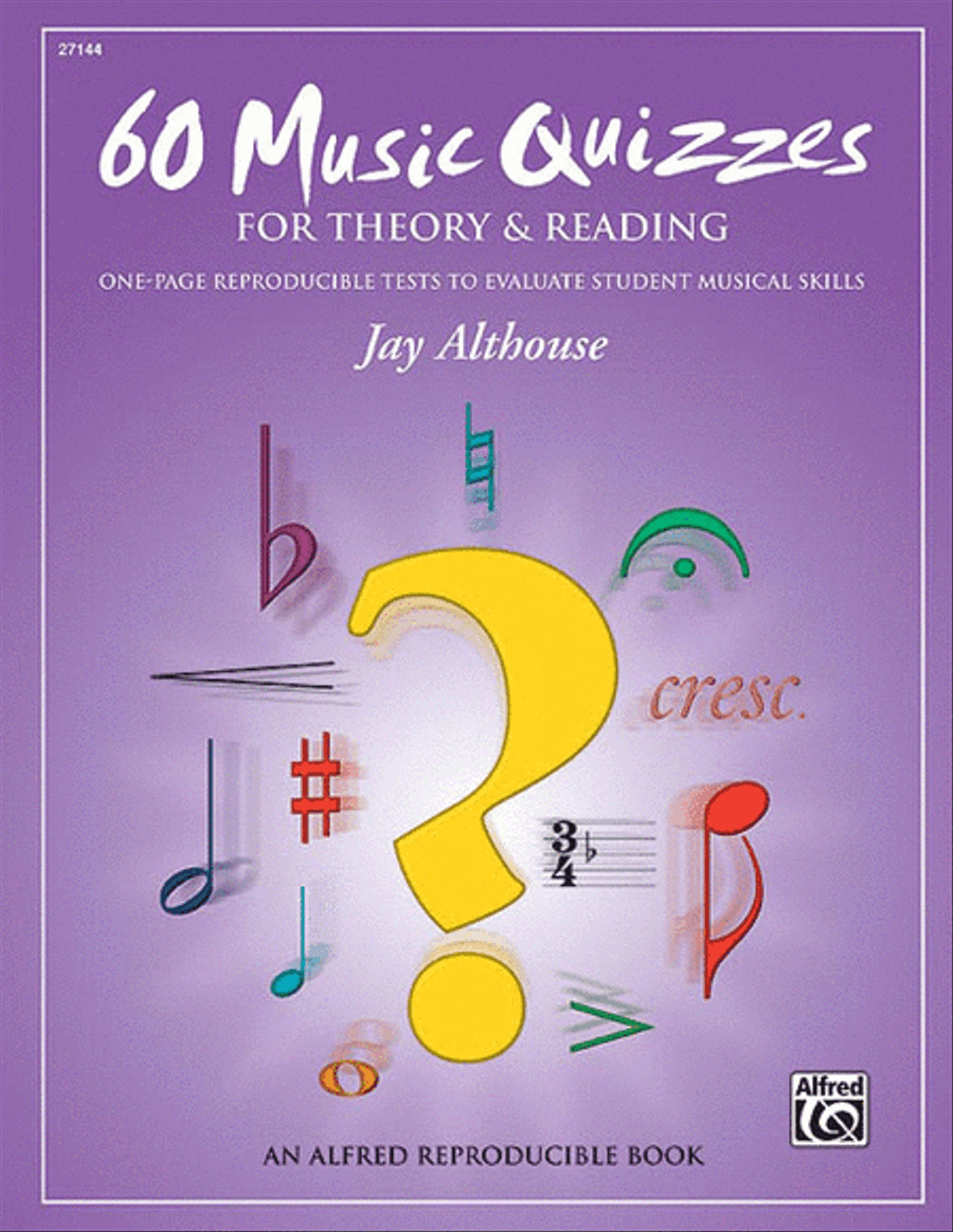 60 Music Quizzes for Theory and Reading Teacher Editions scores gallery preview page 1