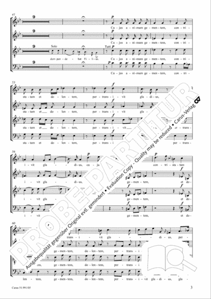 Stabat mater 4-Part scores gallery preview page 4