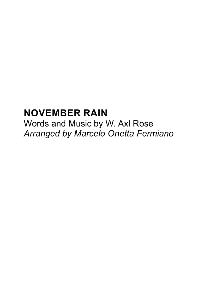 November Rain String Quartet scores gallery preview page 3