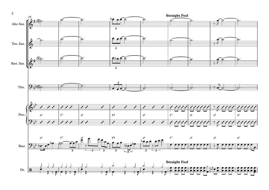 The Chicken with Soul Intro - Jaco Pastorius Jazz Ensemble scores gallery preview page 2