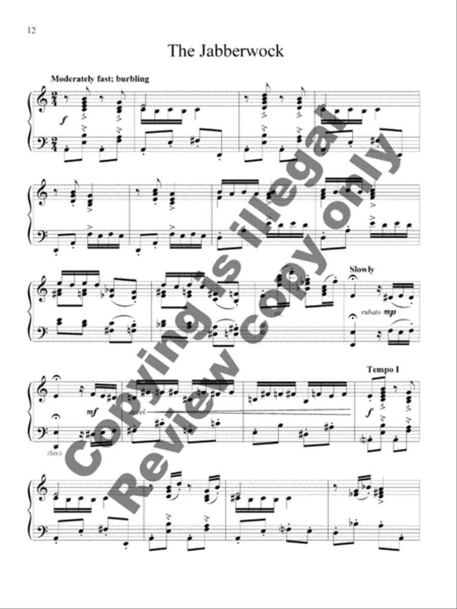 Jabberwocky! Jabberwocky! Piano Solo scores gallery preview page 17