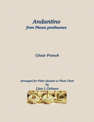 Book cover for Andantino from Pieces posthumes for Flute Choir