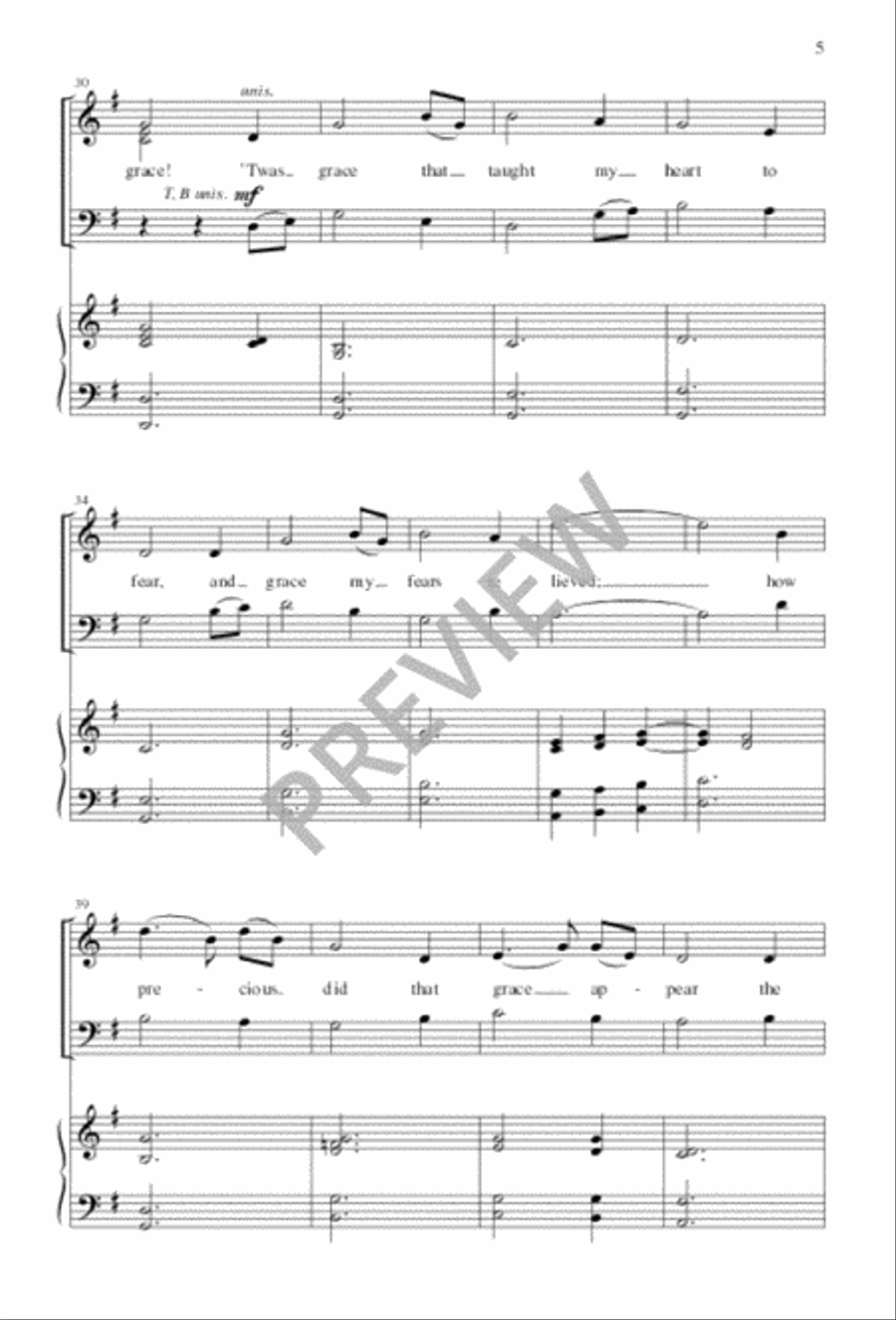 Amazing Grace Divisi scores gallery preview page 5