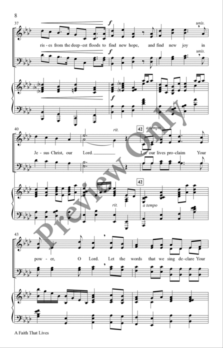 A Faith That Lives 4-Part scores gallery preview page 7
