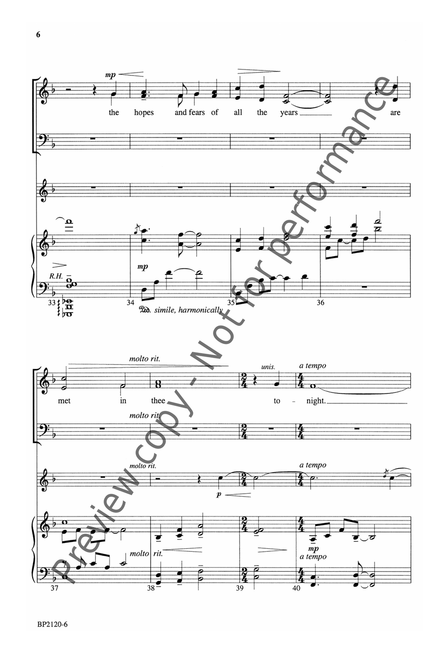 O Little Town of Bethlehem SATB - Forrest 4-Part scores gallery preview page 7
