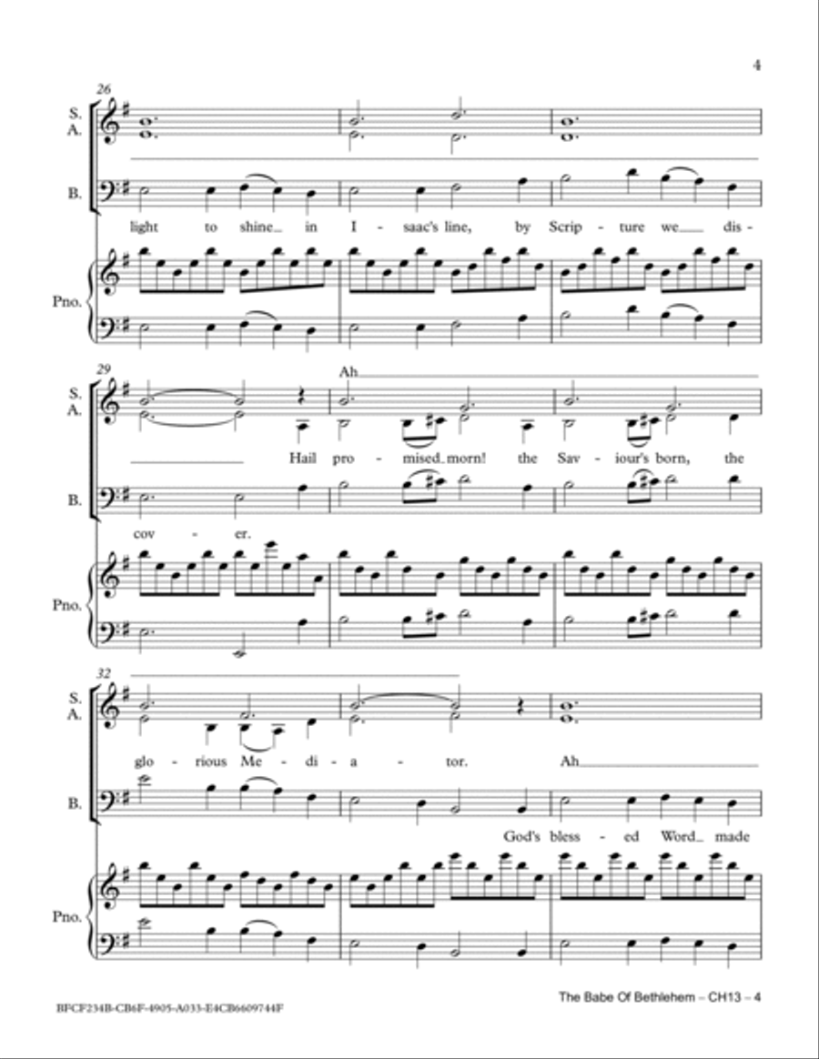 The Babe Of Bethlehem The Babe Of Bethlehem 3-Part scores gallery preview page 5