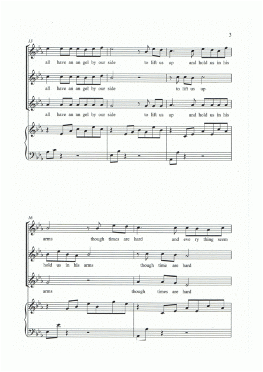 Angels By your Side Angels By your Side Choir scores gallery preview page 4