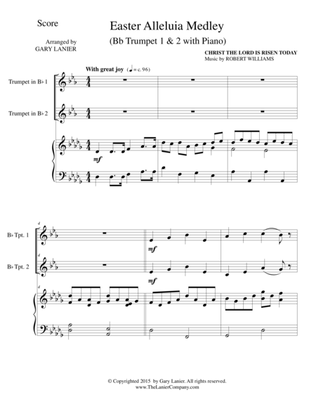 EASTER ALLELUIA MEDLEY (Trio – Bb Trumpet 1 & 2 with Piano) Score and Parts