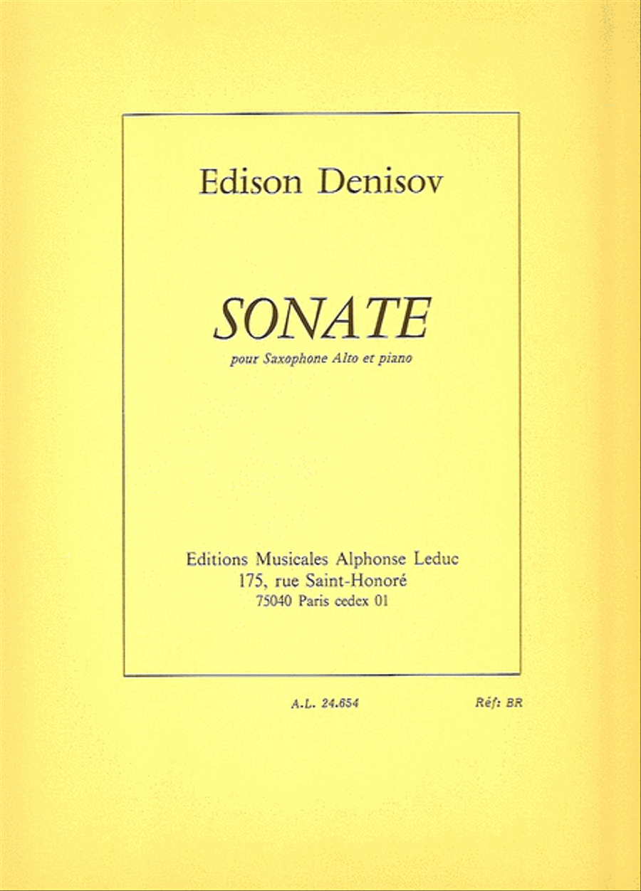 Edison Denisov - Sonate Pour Saxophone Alto Et Piano Piano scores gallery preview page 1